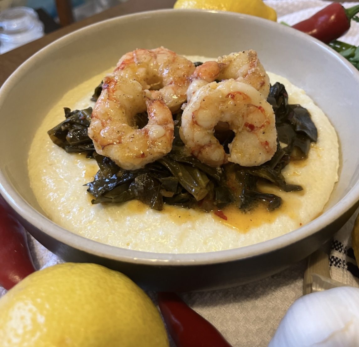 greensboro personal chef's shrimp and grits